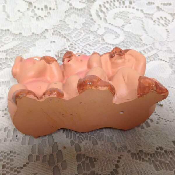 Piggy Figurine, I see no evil, Hear no evil, Speak no Evil- 4in L x 3in H x 2in