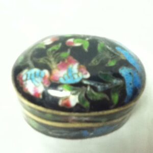 Vintage, Beautiful, Cloisonne, Floral, Hinged Type Trinket Box