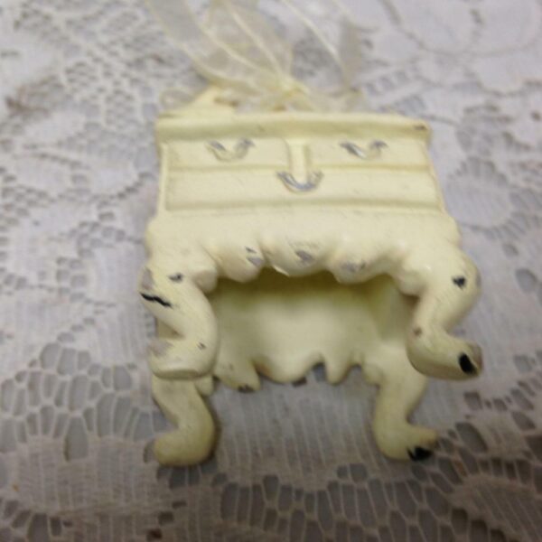 Dolls, Beige Dresser Chair or Ornament 4in x 2in x 2.5in