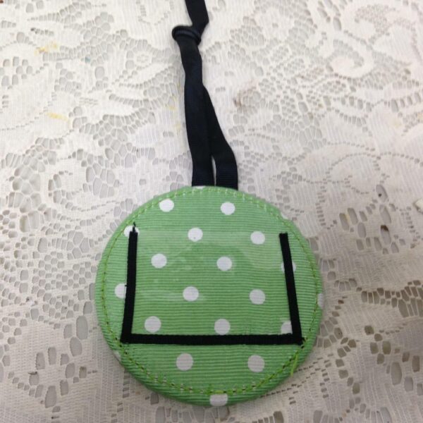 Monogram K Green Polka Dot Ornament 3.5in in D