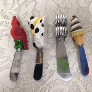 4pc Miscellaneous Figural Butter-Cheese Knives Ornament 5in