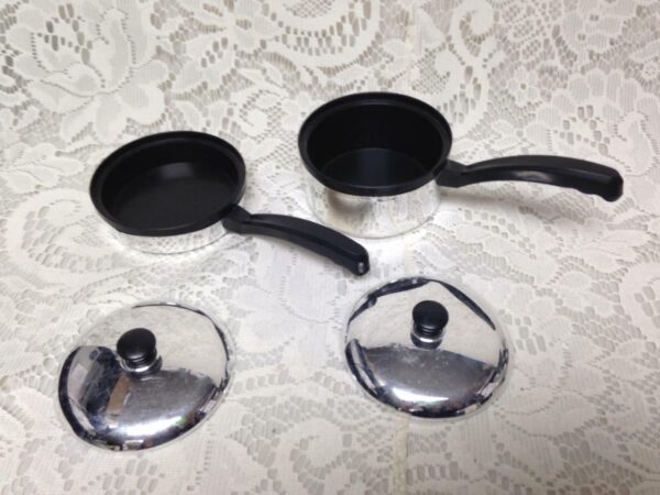 Vintage, Stainless Steel Style, 8pc Childs Plastic Cookware Set