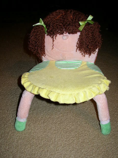 Handcrafted, Figural Girl, 15in x 12in Toddler’s or Dolls Chair