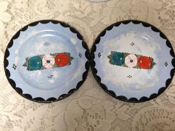 Antique, Germany, 3-pc Blue Floral Child's Dishes