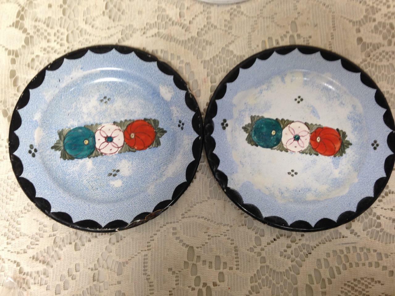 Antique, Germany, 3-pc Blue Floral Child’s Dishes