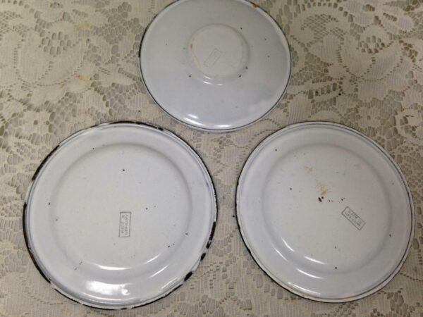 Antique, Germany, 3-pc Blue Floral Child's Dishes