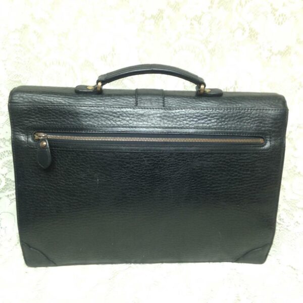 Authentic Burberry, Black Leather Briefcase 16in x 12in x 4in