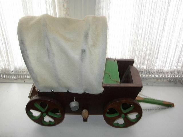 Vintage, Handcrafted, Large, 20-inch x 28-inch x 12-inch Wooden Wagon-Pull Toy