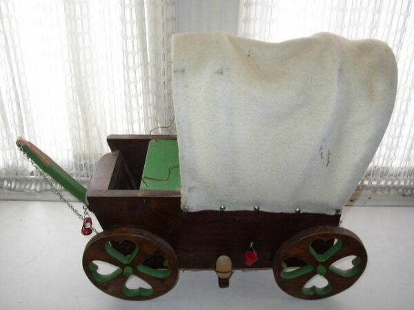 Vintage, Handcrafted, Large, 20-inch x 28-inch x 12-inch Wooden Wagon-Pull Toy