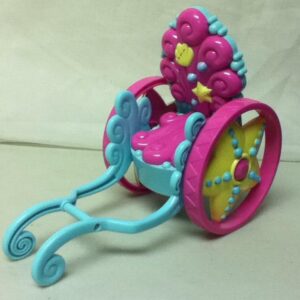 Viacom-Mattel, Colorful, Blue and Pink Doll's Rickshaw 10.5in L x 8.5in W 5in H