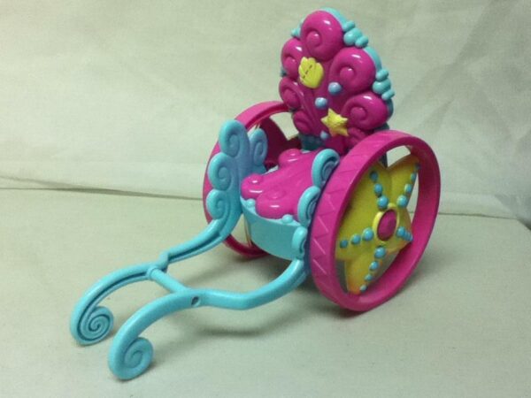 Viacom-Mattel, Colorful, Blue and Pink Doll's Rickshaw 10.5in L x 8.5in W 5in H