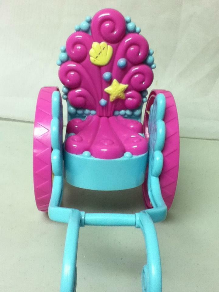 Viacom-Mattel, Colorful, Blue and Pink Doll’s Rickshaw 10.5in L x 8.5in W 5in H