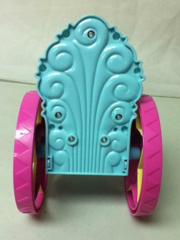 Viacom-Mattel, Colorful, Blue and Pink Doll's Rickshaw 10.5in L x 8.5in W 5in H