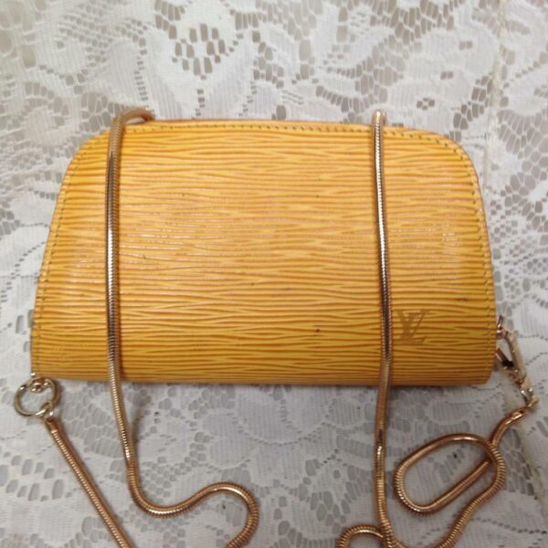 Louis Vuitton Yellow Epi Leather Cosmetic Pouch-Crossbody 7in x 4in x 2.5in