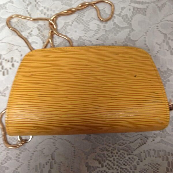 Louis Vuitton Yellow Epi Leather Cosmetic Pouch-Crossbody 7in x 4in x 2.5in