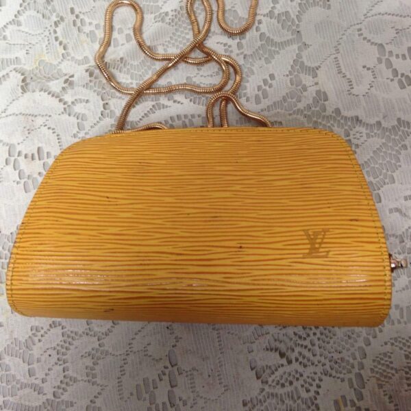 Louis Vuitton Yellow Epi Leather Cosmetic Pouch-Crossbody 7in x 4in x 2.5in