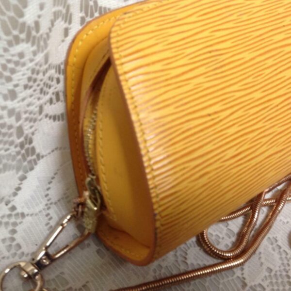 Louis Vuitton Yellow Epi Leather Cosmetic Pouch-Crossbody 7in x 4in x 2.5in