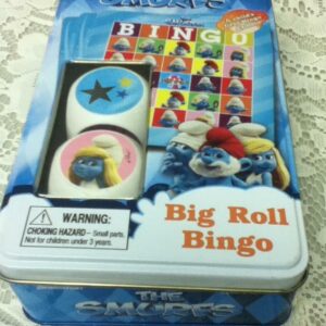 The Smurfs Big Roll Bingo 7.5in x 4.5in x 2in Tin Box