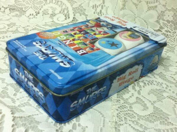 The Smurfs Big Roll Bingo 7.5in x 4.5in x 2in Tin Box