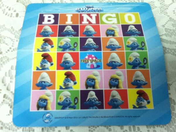 The Smurfs Big Roll Bingo 7.5in x 4.5in x 2in Tin Box