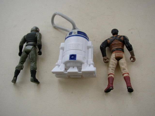 1997 and 2010 Lucas Film. Ltd. Lot of 3 Starwar Figures- R2D2, Lando & Wedge (D)