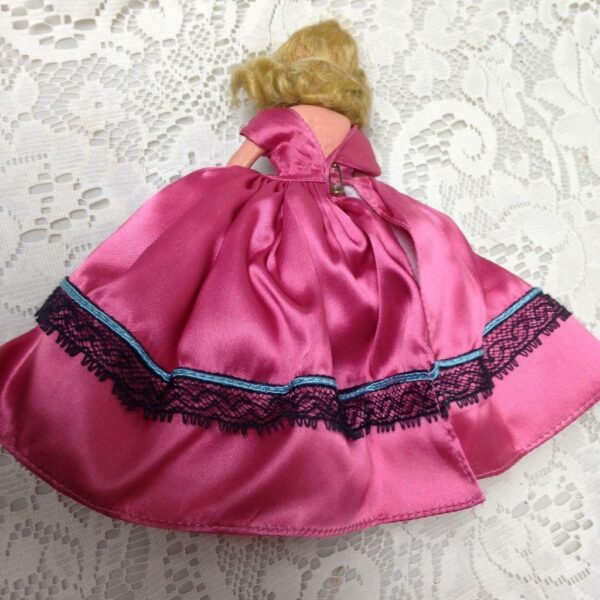 Vintage, Rare, 1930-40s 6.5in Nancy Ann Story Book Bisque Doll in Pink Gown