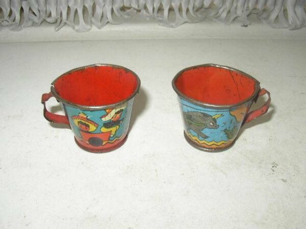 1940s Ohio Art #80 Mexican Boy Child’s Tin Tea Set