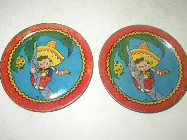 1940s Ohio Art #80 Mexican Boy Child’s Tin Tea Set