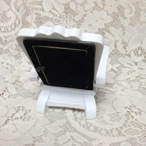 Vintage Miniature 4.5in x 3.7 x 4in Garden Seat Picture Frame for your Doll