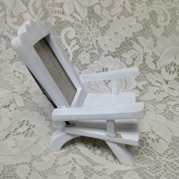 Vintage Miniature 4.5in x 3.7 x 4in Garden Seat Picture Frame for your Doll