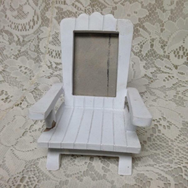 Vintage Miniature 4.5in x 3.7 x 4in Garden Seat Picture Frame for your Doll