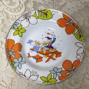 Disney, Donald Duck and Daisy Childs Enamelware Lunch or Snack Plate