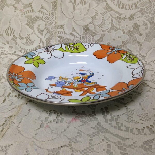 Disney, Donald Duck and Daisy Childs Enamelware Lunch or Snack Plate