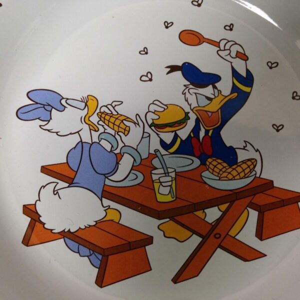 Disney, Donald Duck and Daisy Childs Enamelware Lunch or Snack Plate