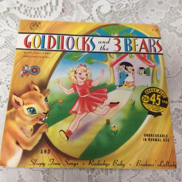 Vintage, Goldilocks and the 3 Bears, 45 Rpm Cricket Records #C-27