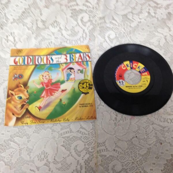 Vintage, Goldilocks and the 3 Bears, 45 Rpm Cricket Records #C-27