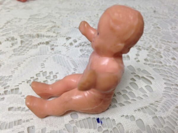 Vintage, Adorable Dollhouse Miniature, 3.5in Rubber Doll