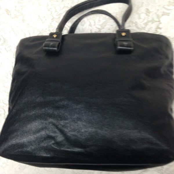 Authentic, Chloe Large Black Distressed Leather Shoulder Bag 12inx12inx7in