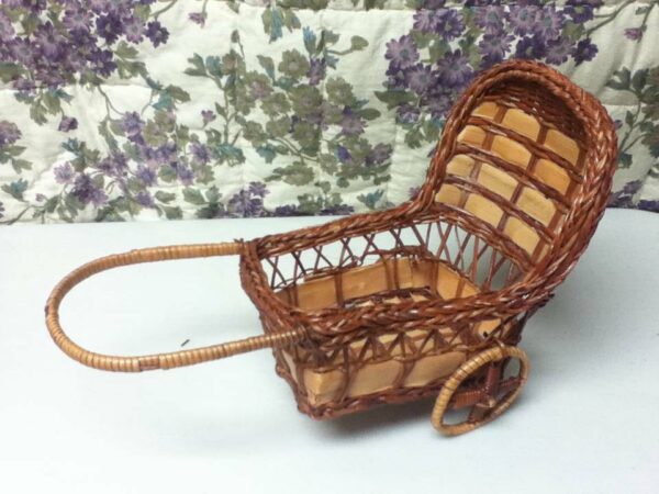 Vintage, 8in Eugene Blond Doll in 2-wheeler, Wicker Buggy or Stroller