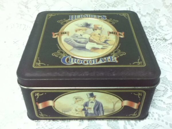 Vintage Edition no. 4, 1995 Hersheys Chocolate, 6in Square Advertising Tin Box