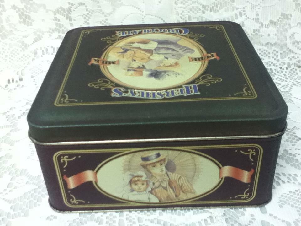 Vintage Edition no. 4, 1995 Hersheys Chocolate, 6in Square Advertising Tin Box