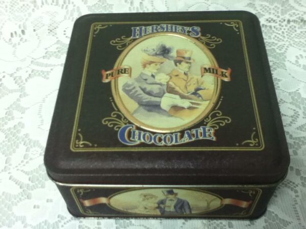 Vintage Edition no. 4, 1995 Hersheys Chocolate, 6in Square Advertising Tin Box