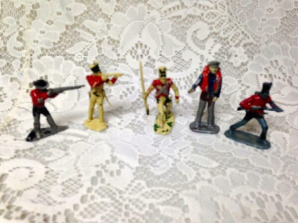 Vintage, Painted, 5-pcs Miniature Soldiers 2 to 2.5in each (#1)