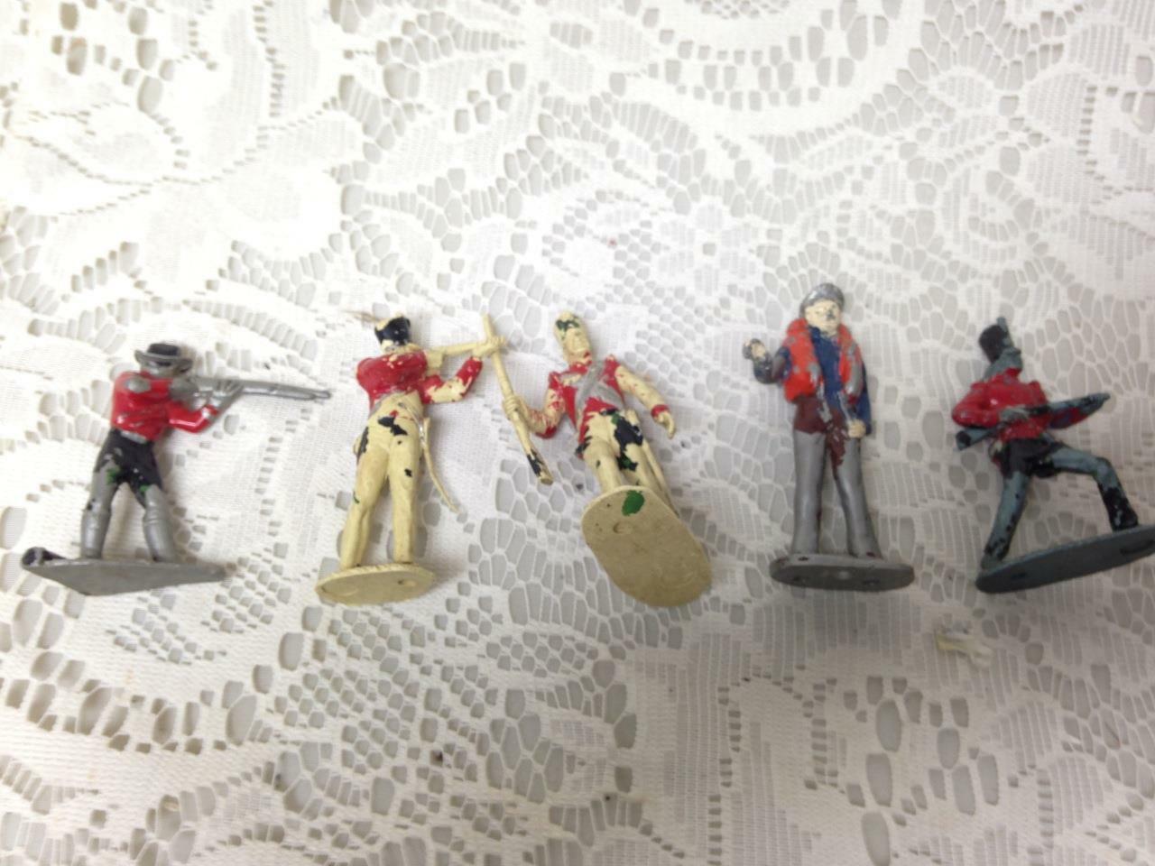 Vintage, Painted, 5-pcs Miniature Soldiers 2 to 2.5in each (#1)