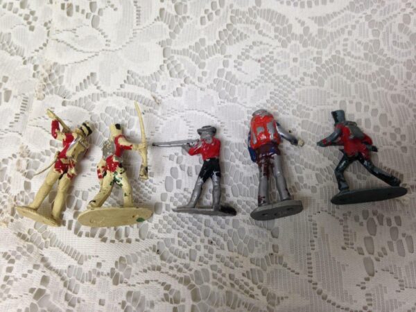 Vintage, Painted, 5-pcs Miniature Soldiers 2 to 2.5in each (#1)