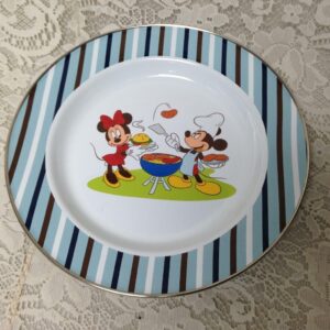 Disney, Mickey and Minnie Childs Enamelware 10.25 inch Dinner Plate