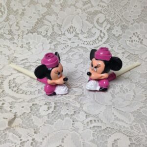 Rare Pair of Disney, Minnie the Mouse, Figural Bubble Maker, 5in L x 2.5in