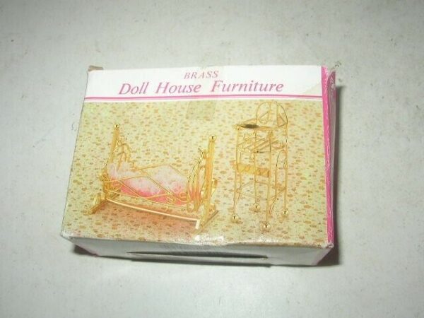 1960s Superior Marketing Prod. 4pc Dolls Nursery Crib-High Chair Set - Orig. Box