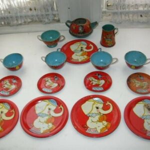 1948 Ohio Art #158, Circus Child's Tin Tea Set