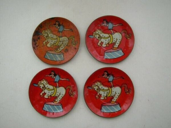 1948 Ohio Art #158, Circus Child's Tin Tea Set